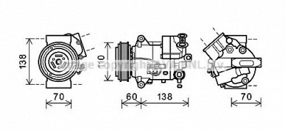 AVA QUALITY COOLING olk616 -  Компрессор, кондиционер